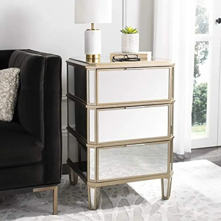 

Safavieh Home Collection Giana 3 Drawer Mirrored Nightstand