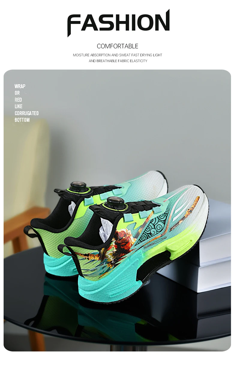 Basketball Shoes For Kids Lightweight Non-slip Breathable Mesh_voghion.com