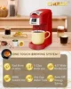 NEW Single Serve Coffee Maker, Red Single Cup Coffee Machine for K Cup & Ground Coffee, 5 to 12oz Brew Sizes in Mins for Home 4