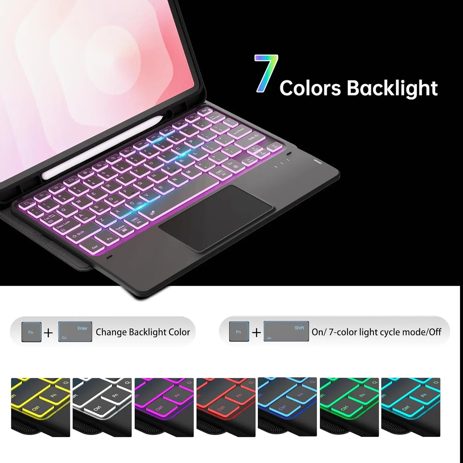 Premium Wireless Keyboard Cover for 11-Inch Tablet, Enhanced Protection & Functionality