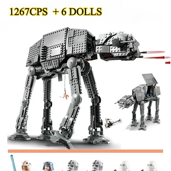 MINISO DISNEY Star Plan Building Blocks Bricks AT-AT Compatible 75288 Assembled Model Toy for Kids Christmas Birthday Gift