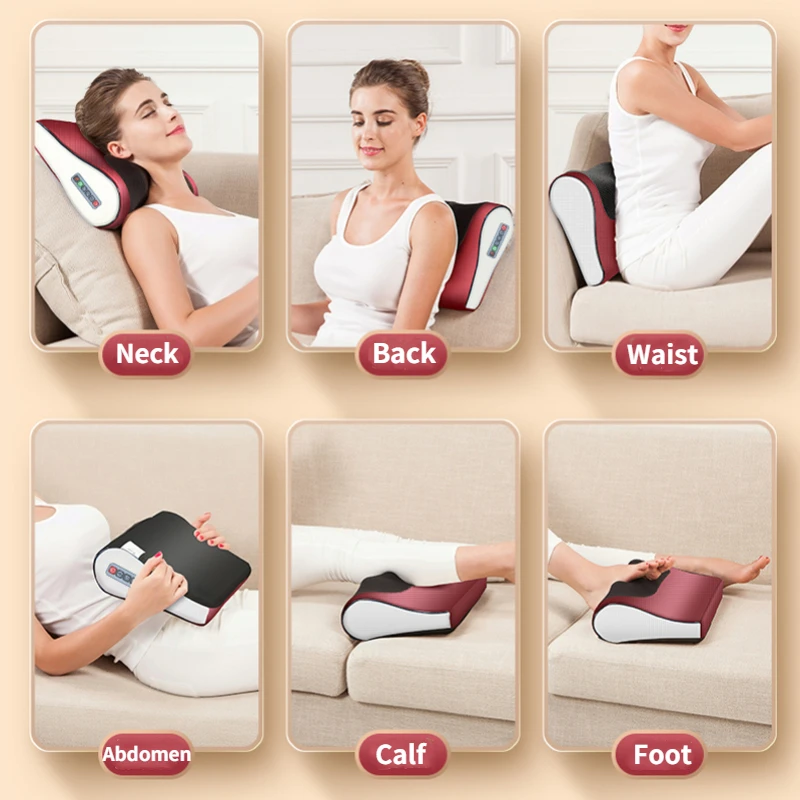 Electric Shiatsu Back Massager with Heat for Deep Tissue Massage