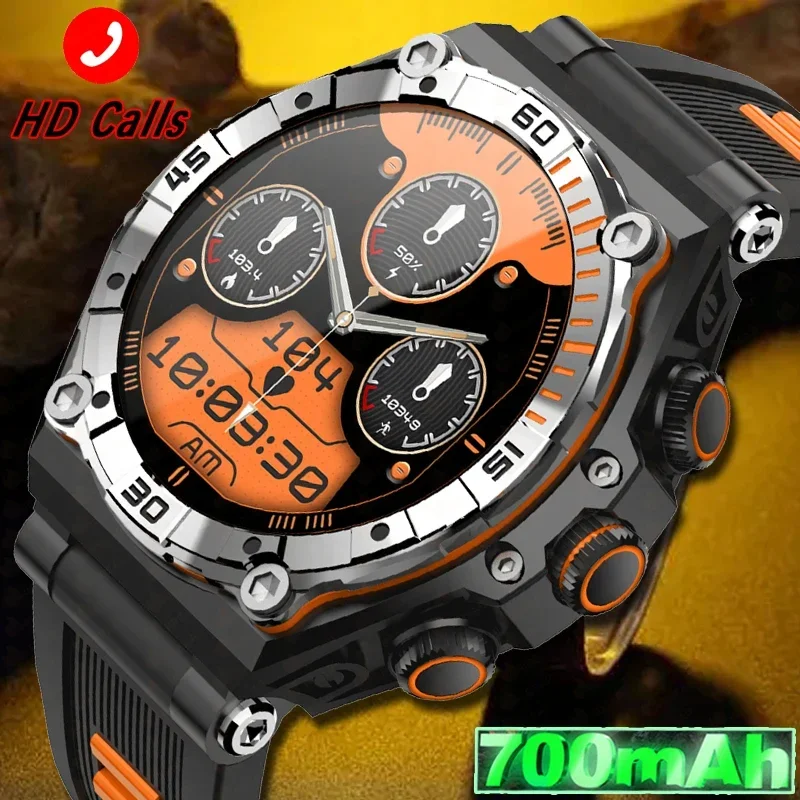 

IP68 Waterproof Smart Watch Men 1.43" AMOLED Full Touch Screen 700mAh Battery Ultra Long Standby 2023 Bluetooth Call Smartwatch