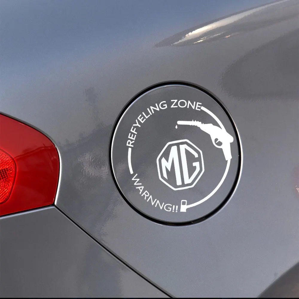 모리스 가라지 MG ZS 사이버스터 MG4 EV ES5 HS ONE GT GS MG3 용 자동차 3D 스타일링 PVC 로고 차체 연료 탱크 캡 엠블럼 장식 스티커