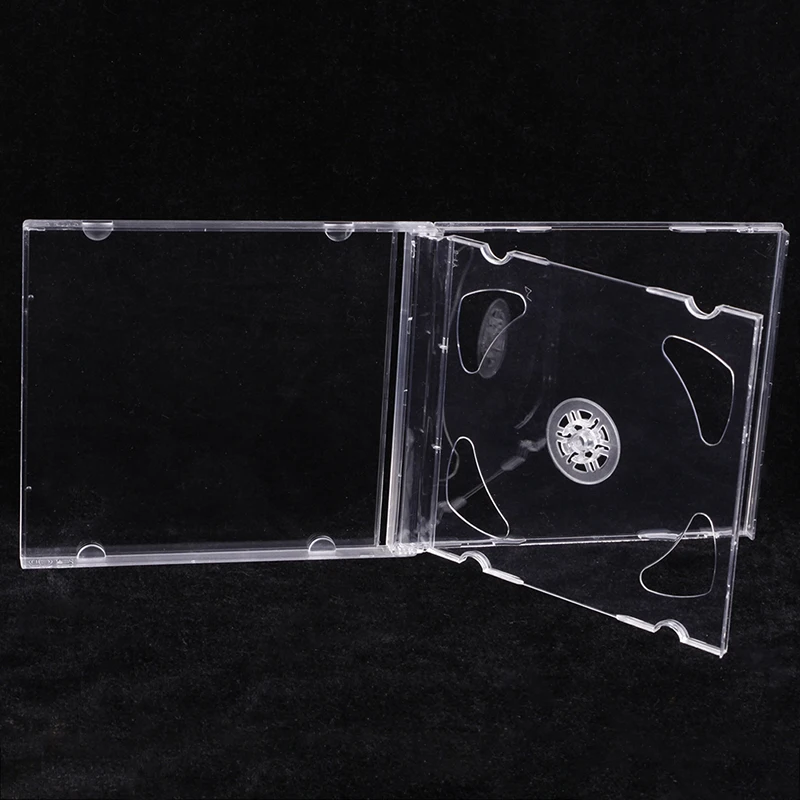 Translucency CD Jewel Case With Clear Tray Plastic Dust Protection Case Capacity 1/2 Discs Anti-scratch CD Protective cd dvd storage case