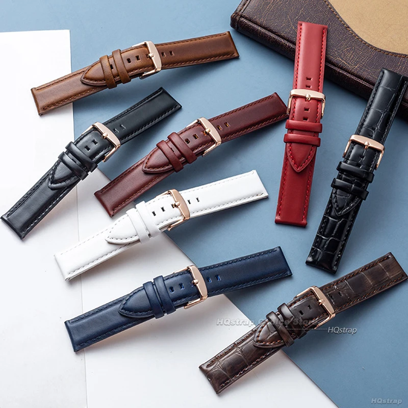 Premium Genuine Leather Watch Strap - Unisex, Multiple Sizes Available