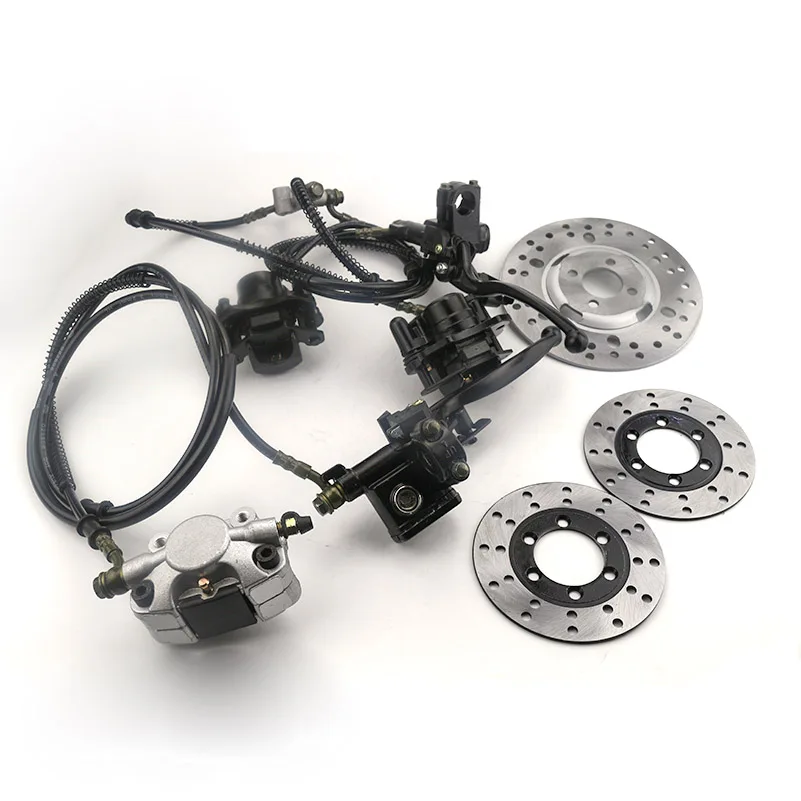 

ATV Accessories Hydraulic Front Rear Disc Brake Caliper System Pads and Brake Disc Rotor for 150cc 250cc Quad Dirt Bike ATV