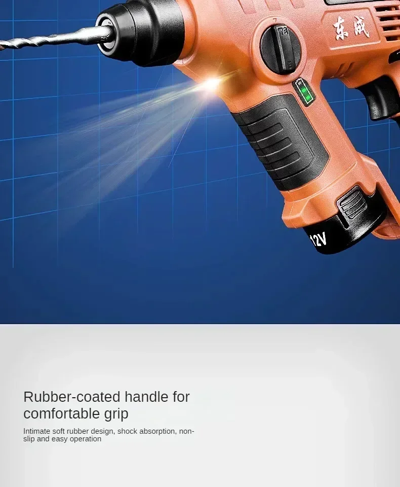 Small and Lightweight Lithium-Ion Impact Drill for Home Use - Eastinto Electric Hammer Drill 5