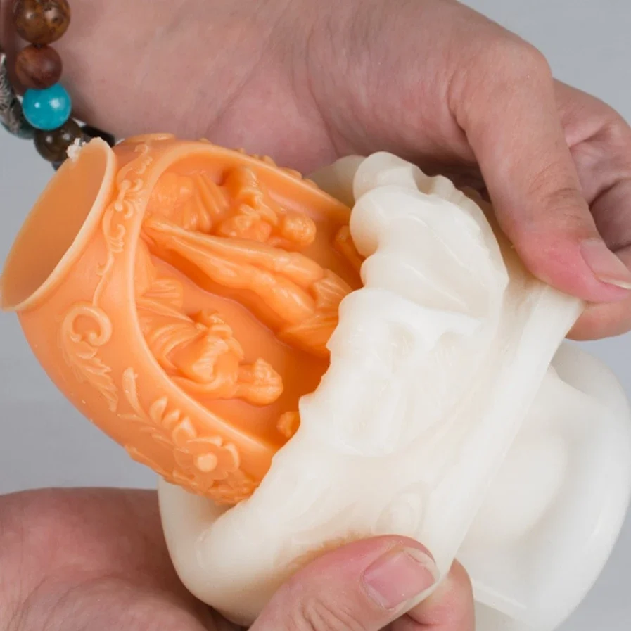 3D DIY Jesus Egg Candle Silicone Mold Virgin Mary Easter Egg Resin Mould Easter Gypsum Molds Home Decor
