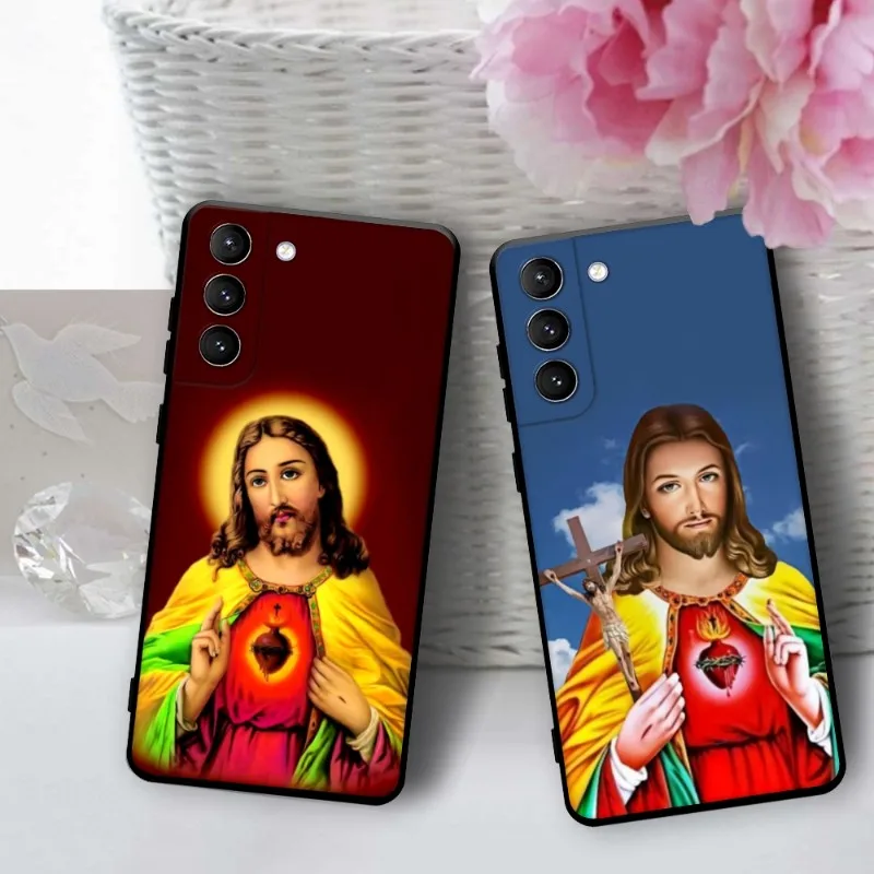 Custodia Per Telefono Croce Divine Mercy Jesus Per Samsung Galaxy S22 S3 S21 S20 Fe Ultra S10 S9 S8 Plus S10E Note 20 Ultra 10 Plus Cover