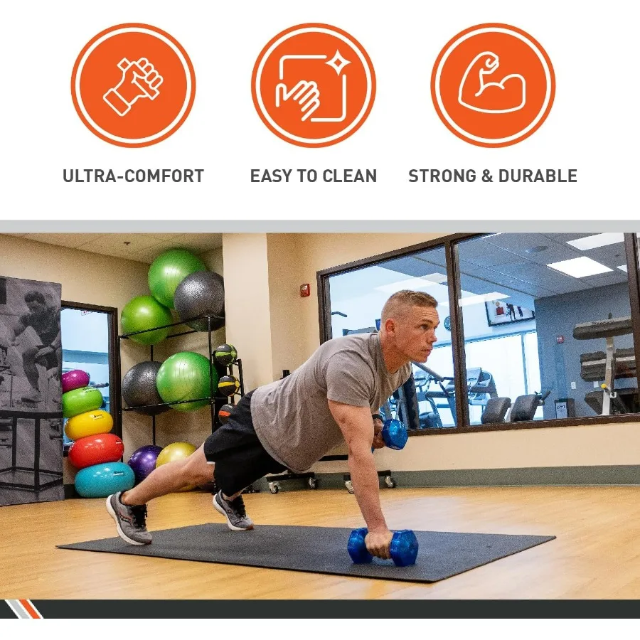 Body Sport Urethane Aerobic Dumbbells Pair Premium Hand Weights with Solid Steel Core Ergonomic Gel Coating for Fitness Trainin