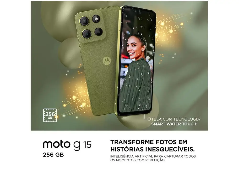 Smartphone Motorola Moto G15 256GB Green 4G 12GB 6,7 