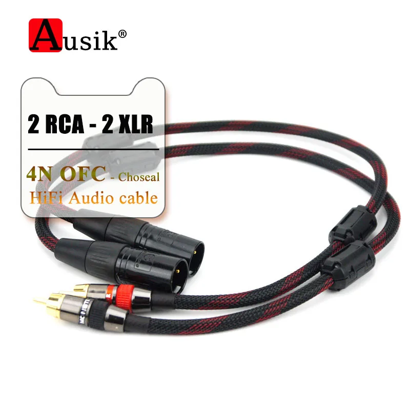

A023 1Pair HIFI RCA to XLR Audio Cable Male To Female ( Male To Male) / 0.3m 0.5m 1m 1.5m 2m 3m 5m