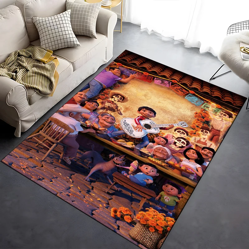 

Disney Coco 3D Large Area Rugs Carpets forthe Baby Home Living Room Children's Kids Bedroom Sofa Doormat Floor Non-slip Mat Gift