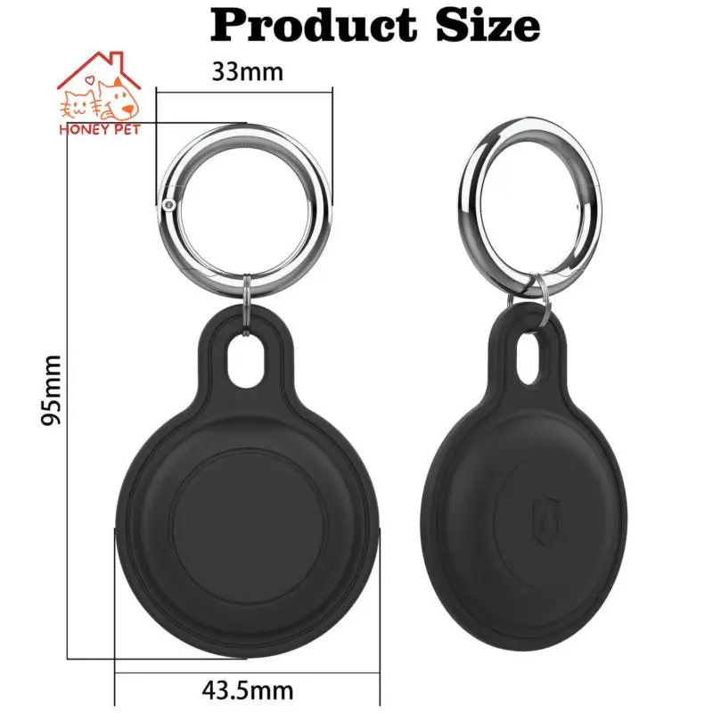 

GPS Tracker Protective Sleeve Silicone Keychain for Apple Airtags Protective Cover 360 ° Waterproof Holder Case Key Ring Drop-s