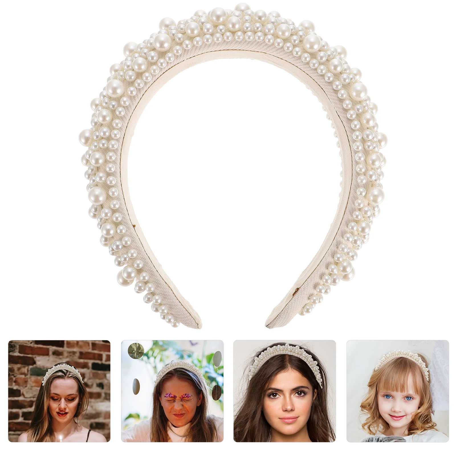 

Accessories For Girls Luxshiny Women's Fashion Headbands with Pearls, Rhinestones, and Bling String Beads