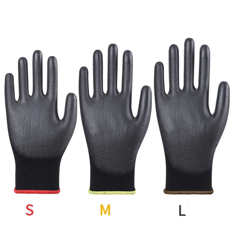 1 pairs of nitrile safety coated work gloves, PU gloves and palm coated mechanical work gloves, obtained 4