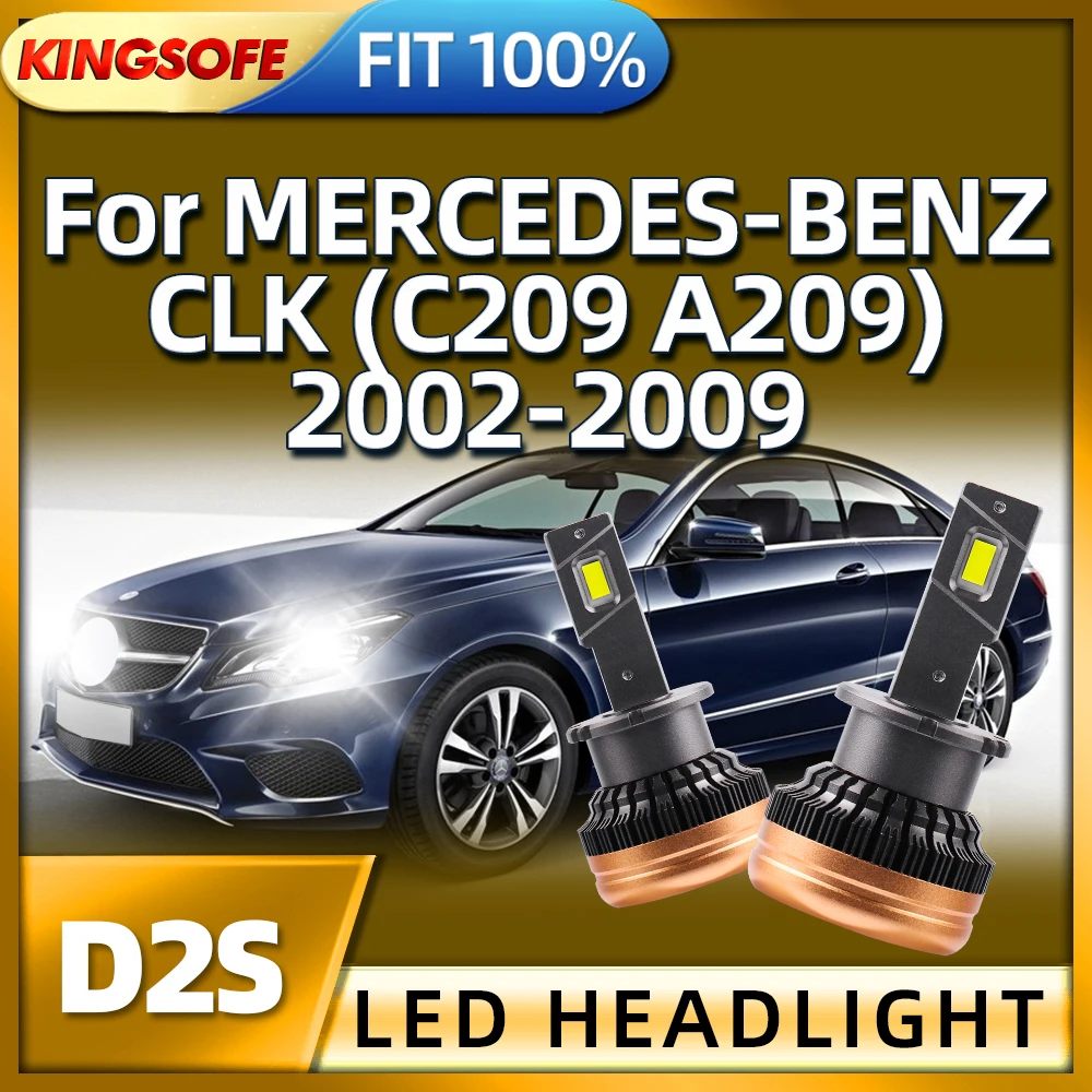 

KINGSOFE 45000LM D2S Led Headlight Car Light Bulb 130W For MERCEDES-BENZ CLK C209 A209 2002 2003 2004 2005 2006 2007 2008 2009