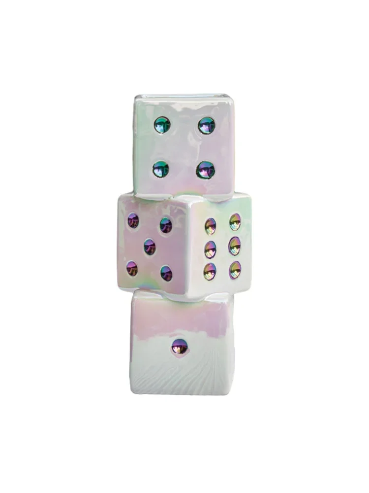 European Dazzle Porcelain Dice Vase Hydroponic Vase Flower Arrangement Living Room Porch Decoration Flower Container Decoration 2