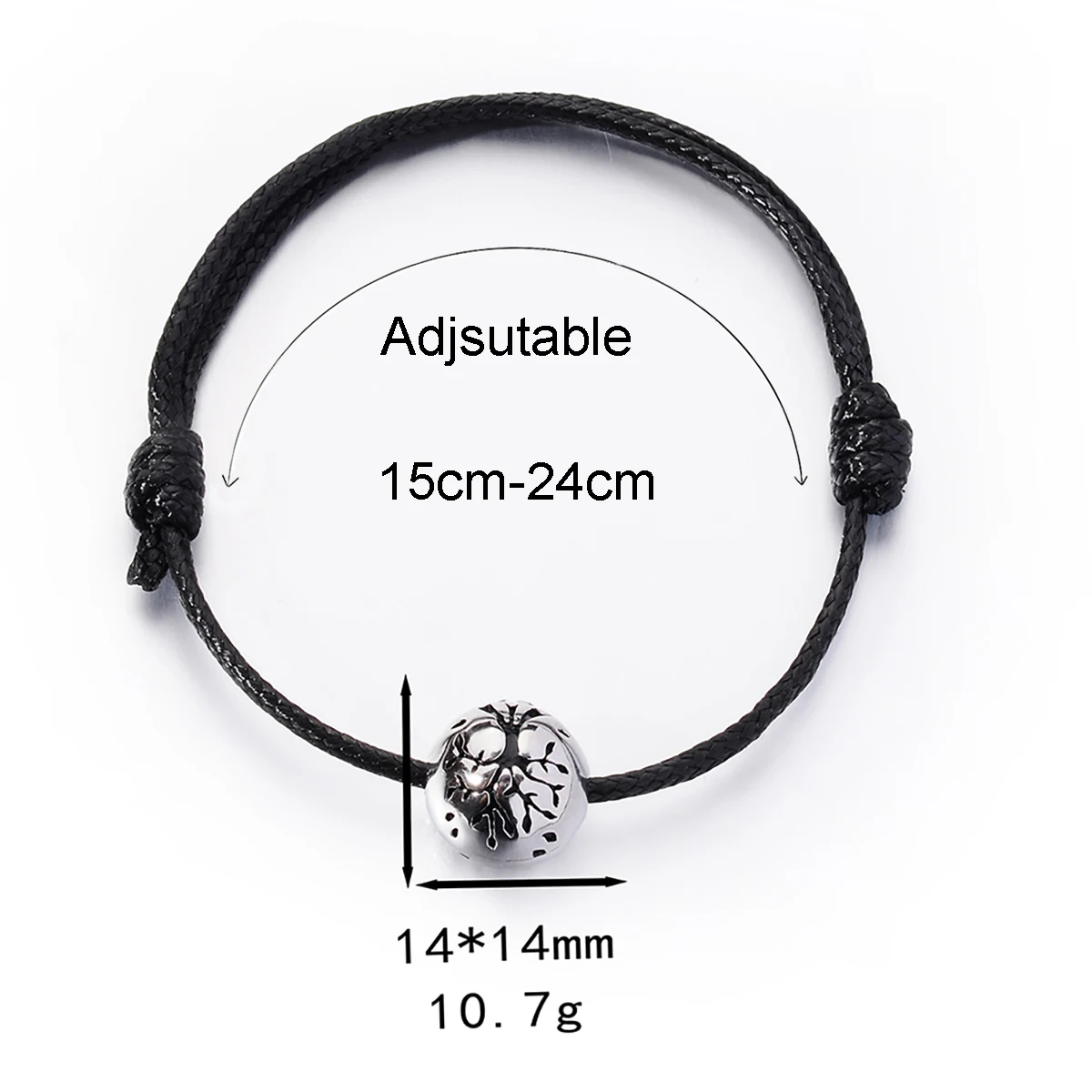 Braccialetto Urna Commemorativo A Forma Di Cuore Con Albero Della Vita, In Acciaio Inossidabile 316L, Regolabile, Per Ceneri Cari, Uomo/Donna