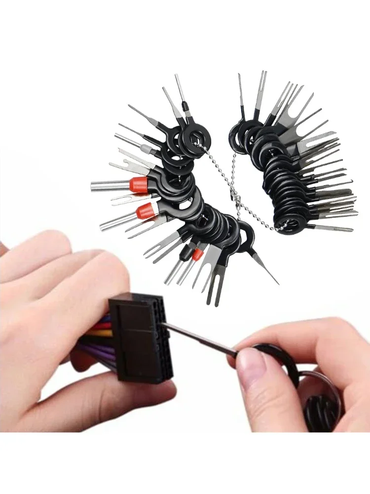자동차 터미널 제거 도구 와이어 플러그 커넥터 추출기 풀러 릴리즈 핀 추출기 키트, 수리 도구, 11 개, 18 개, 26 개, 36 개, 41 개