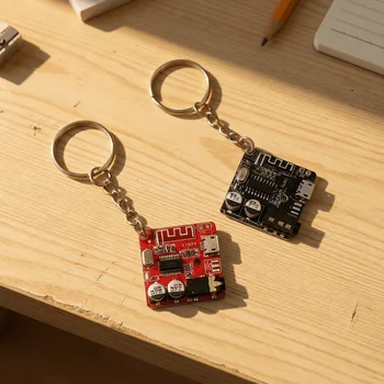 Portachiavi con Circuito Stampato (PCB) Reale, Robusto, Personalizzabile, Componente Elettronico, Stile Cyberpunk Meccanico, Portachiavi Tecnologico