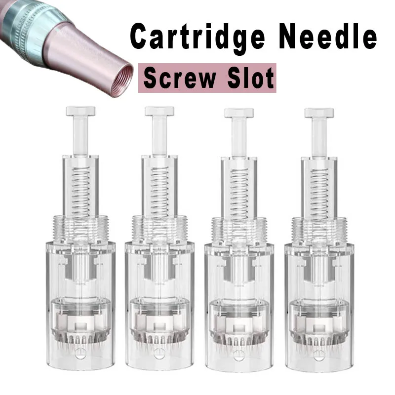 Microneedling Derma Pen 100/50/10pcs Needles Screw Slot Cartridge For Electric 9/ 12/ 24/ 36/ 42/ Nano Pin MTS Skin Care microneedling derma pen,microneedling needle cartridge,microneedling cartridge