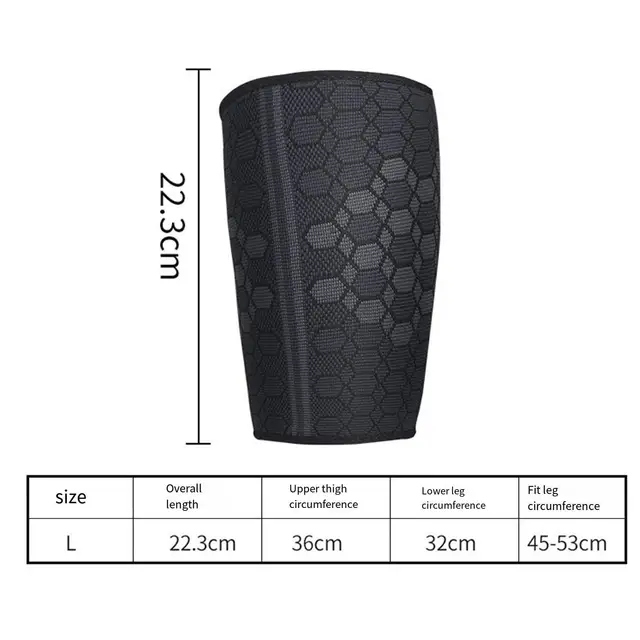 Thigh Compression Sleeve Hamstring Compression Sleeve Stretch Thigh Protector Non Slip Upper Leg Sleeve for Cycling Women Men 6