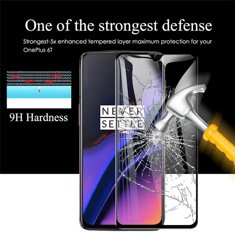 9D Tempered Glass for OnePlus 9R 8T 7T 6T 5T Black Edge