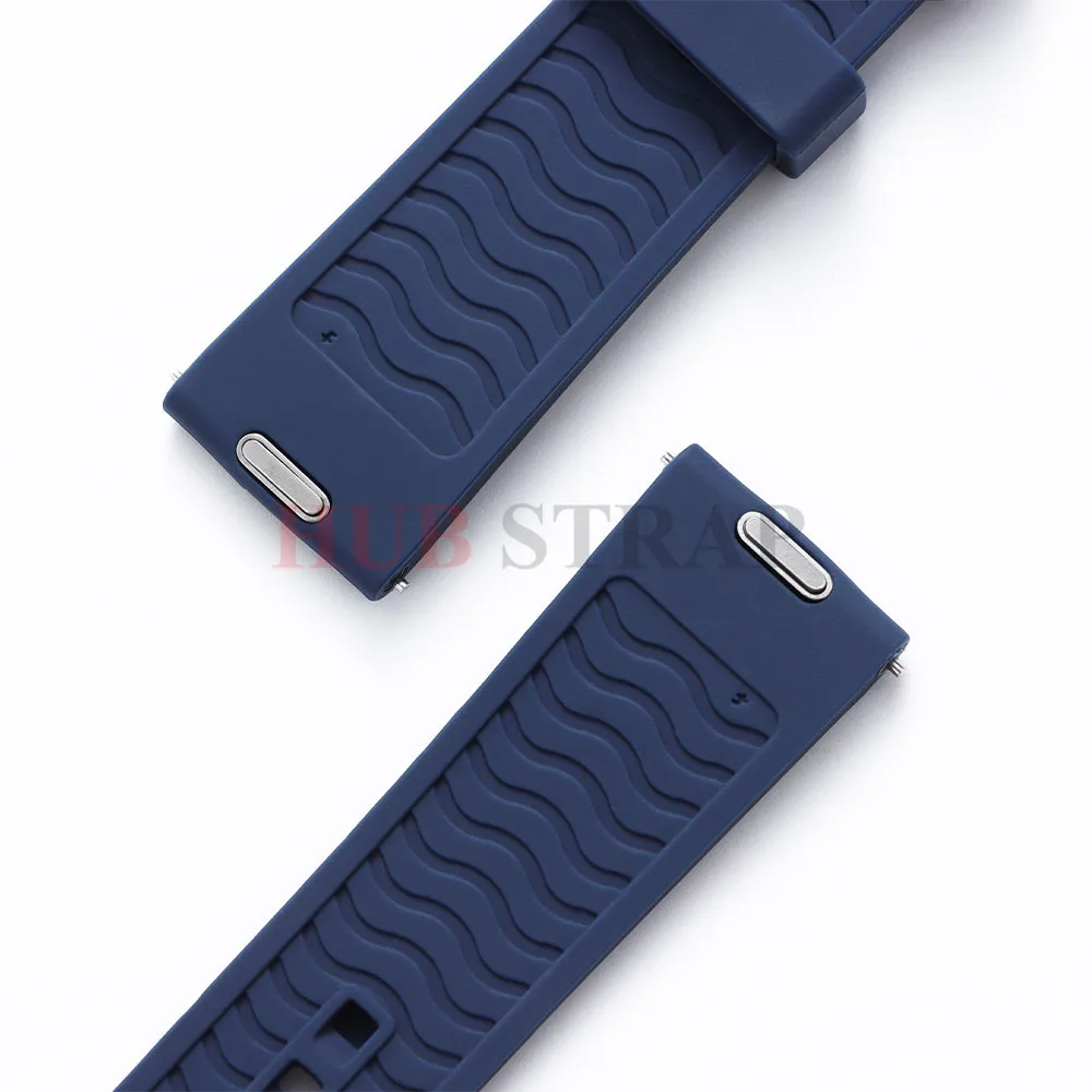 Enhanced Silicone Waterproof Quick Release Watch Strap in Rubber, 20-22mm