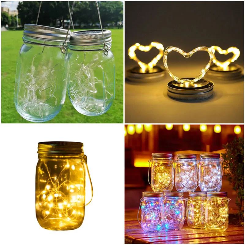 

Outdoor Solar Garland Jar Led Lights Christmas Decorations Balcony Country House Lamps For The Fairy Garden Home Lighting