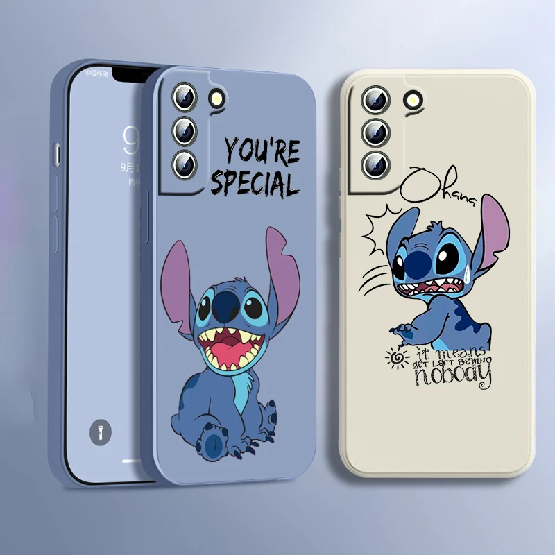 

Disney Stitch Cute Phone Case For Samsung Galaxy A14 A13 A12 A31 A91 A81 A71 A51 A11 Core Lite Liquid Rope Cover