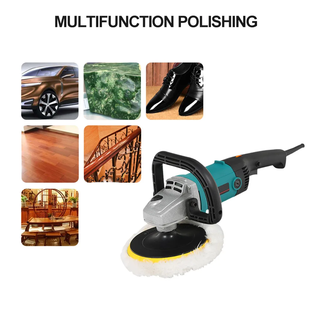 Car Polisher Electric Polisher 1600W 220V Electric Polisher Machine Auto Polishing Adjustable Speed Sanding Waxing Car Accessories