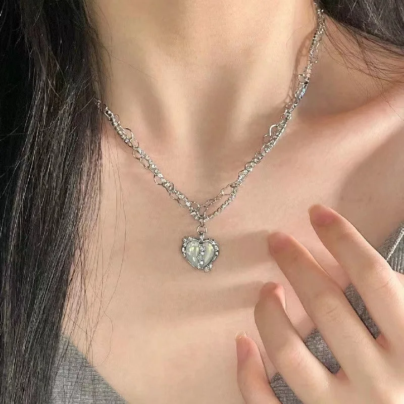 Kpop Goth color Color Heart Cross Pendant Chain Necklace For Women Men  Egirl Y2K Cool EMO Punk Aesthetic Grunge Jewelry Gifts - AliExpress