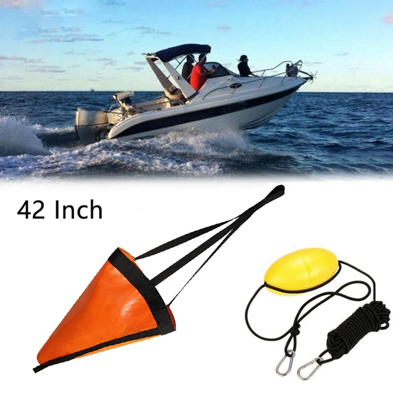 42 Inch Drift Sock Anchor Sea Boat Anchor Drogue Kayak Tow Rope Harness