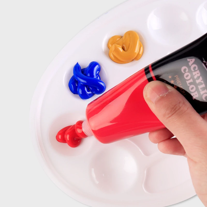 75ml 아크릴 안료 플라스틱 호스 포장 사용하기 쉽고 짜내고 방수 핸드 페인트 벽화 수공예품 DIY