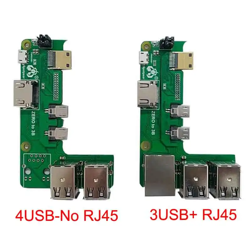 Raspberry pi Zero 2w para 3b 4b Adaptador de Interface Zero para Pi3 Pi4 Placa de Expansão Zero Pi0 Usb Hub Rj45 Chapéu - Imagem 2