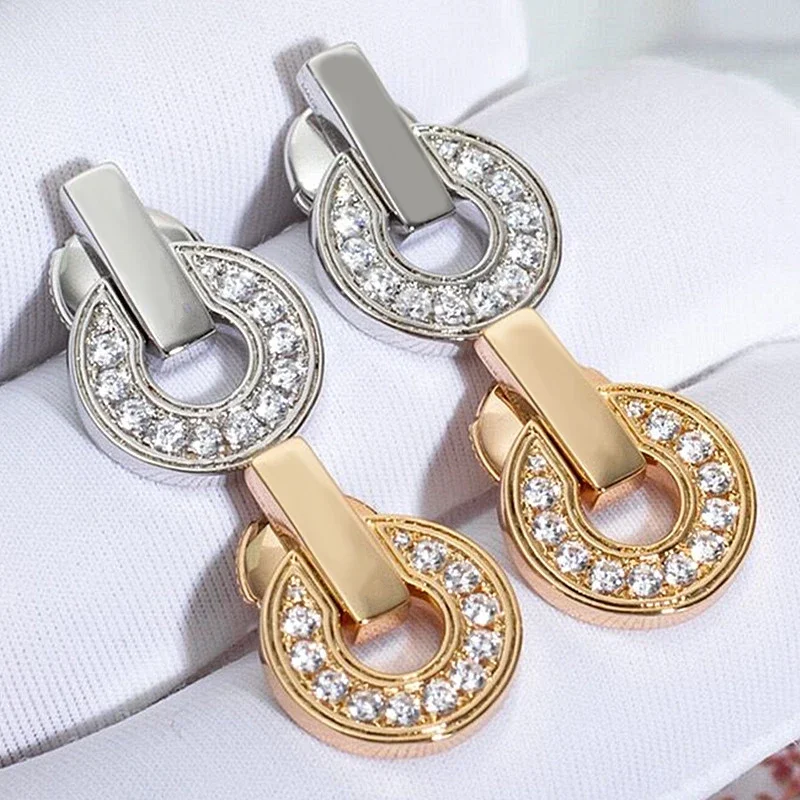 

Fashion Hot Selling Brand 925 Sterling Silver Circled Earrings Women's Temperament Personalized Party Gift High Quality Jewelry