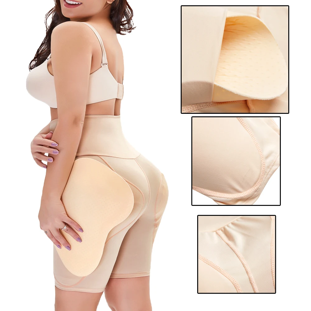 Hip Enhancer Shapewear High Waist Butt Pad Underwear Removable Hip Pads Body Shaper Padded Panties for Women