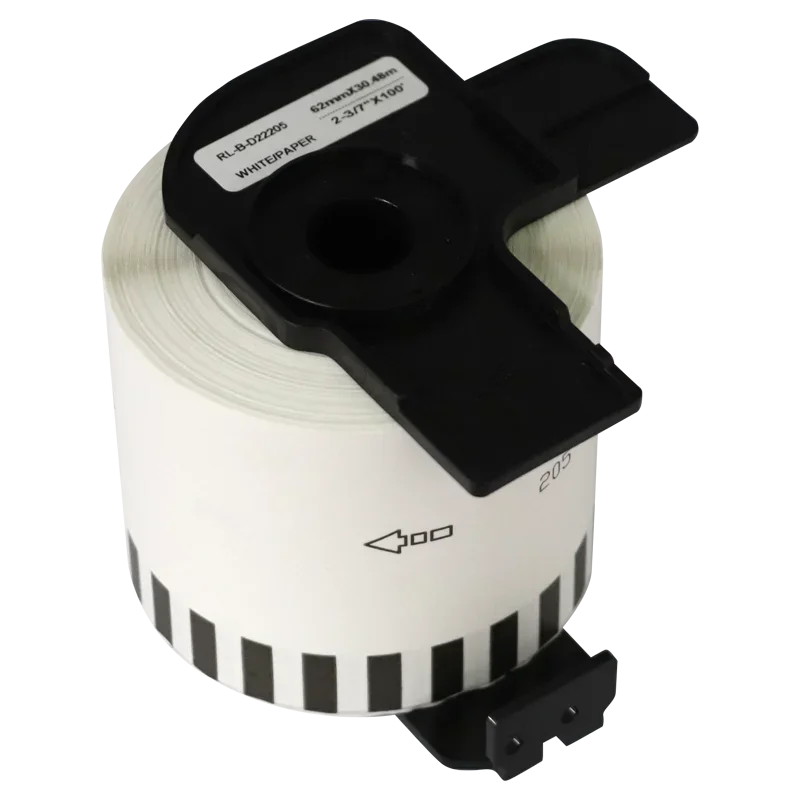 DK-22205 라벨 용지, 연속 인쇄 용지, QL-800 QL-580N QL-700 QL-1050N QL-1115NWB QL-1100 QL-500 560, 62mm x 30.48m