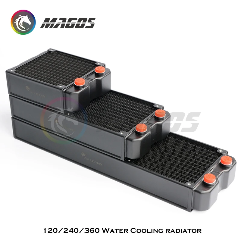 

45mm Thick Aluminum PC Water Cooling Radiator Heatsink Support 12cm 120mm Fans ,G1/4" Thread 120/240/360mm Cooler