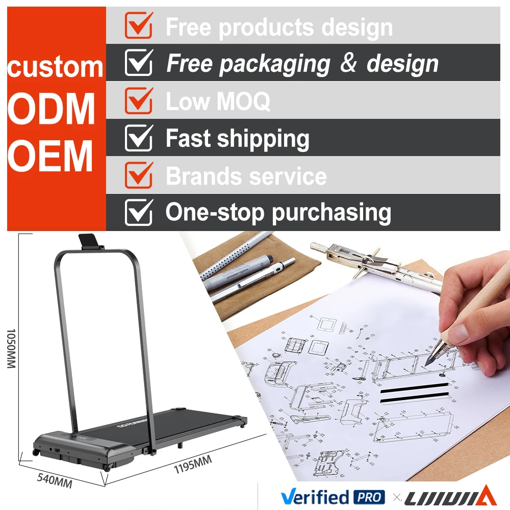 Portable 2 in 1 Foldable Walking Machine Indoor Electric Motorized Under Desk Treadmill