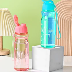 650ml Water Cup Sport Water Bottle Couple Water Cup Plastic Portable Water Container Anti-drop Outdoor Rope Water Bottl Gift Mug