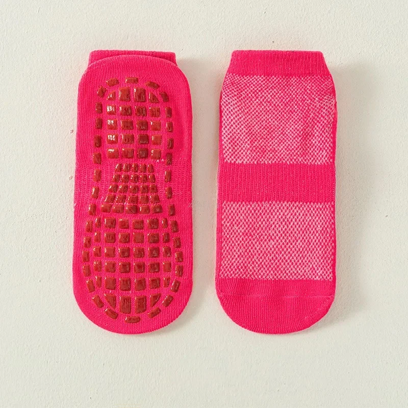 Fashion Solid Children Floor Socks Boys Kids Girls Baby Non Slip Silicone Toddler Socks Breathable Versatile Parent-child Socken