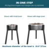Metal Adjustable Elevated Dog Food Bowls Stand for Large and Extra Large Sized Dog, raised dog bowls(Bowl Not Included) 5