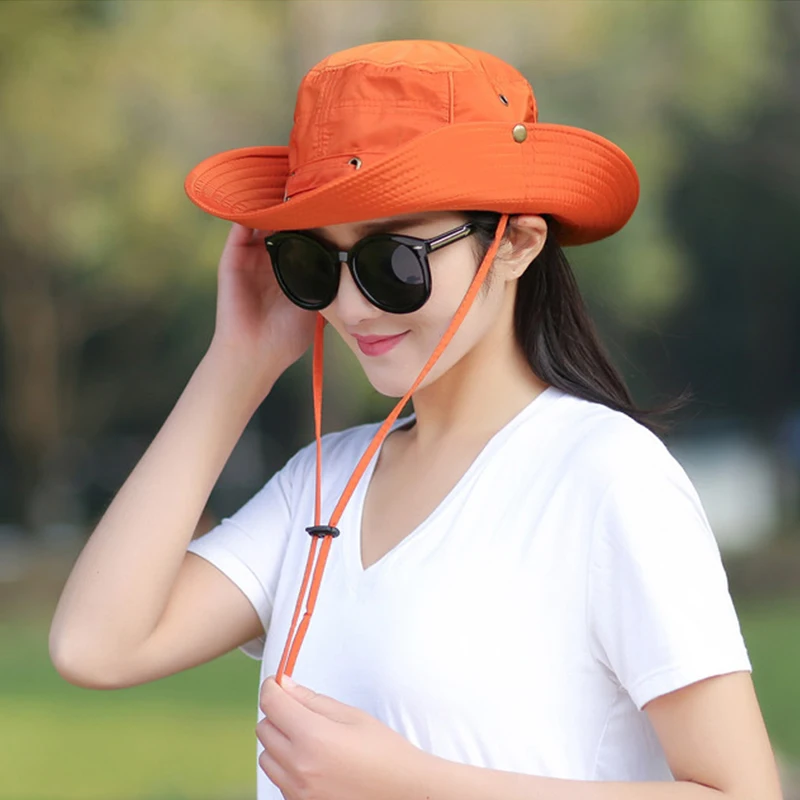 남녀공용 자외선 차단 넓은 챙 버킷 모자, UV 차단, 방수 파나마 모자, 남성 밥 사냥 태양 어부 모자, 여름