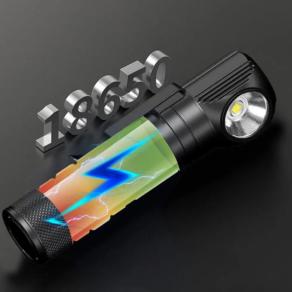마그네틱 충전 헤드라이트 18650 SST40, LED 토치, 손전등, 야간 램프, 메모리 헤드램프, 전원 표시기 포함, 마그넷 테일