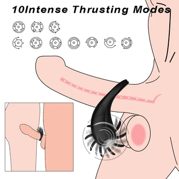 Cock Vibrator For Couple Men Penis Ring Licking Nipple Clitoris Stimulator Vagina Orgasm Cockring Semen Delay Lock Male Sex Toys 2