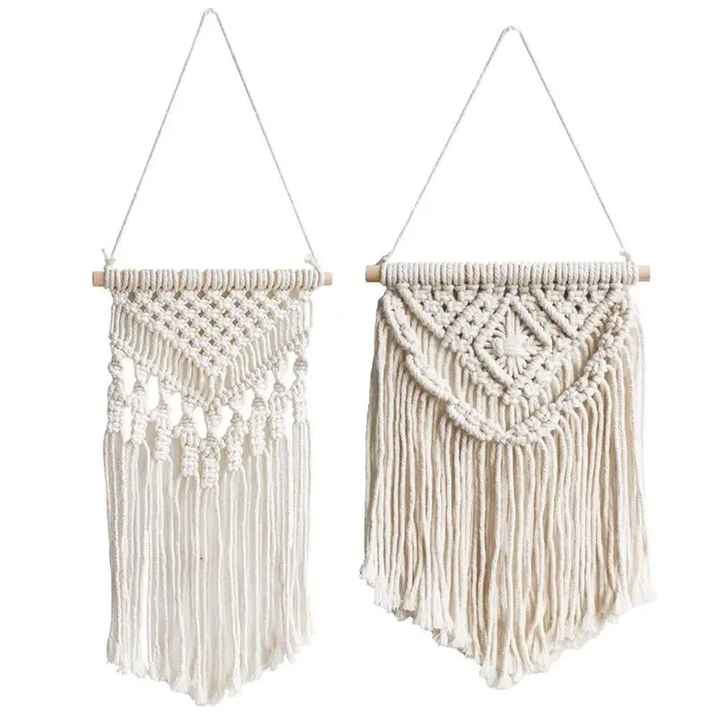 

Macrame Boho Tapestry Wall Hanging Hand-woven Home Decoration Accessories Nordic Art Tassel Apartment Dorm Room Decoration