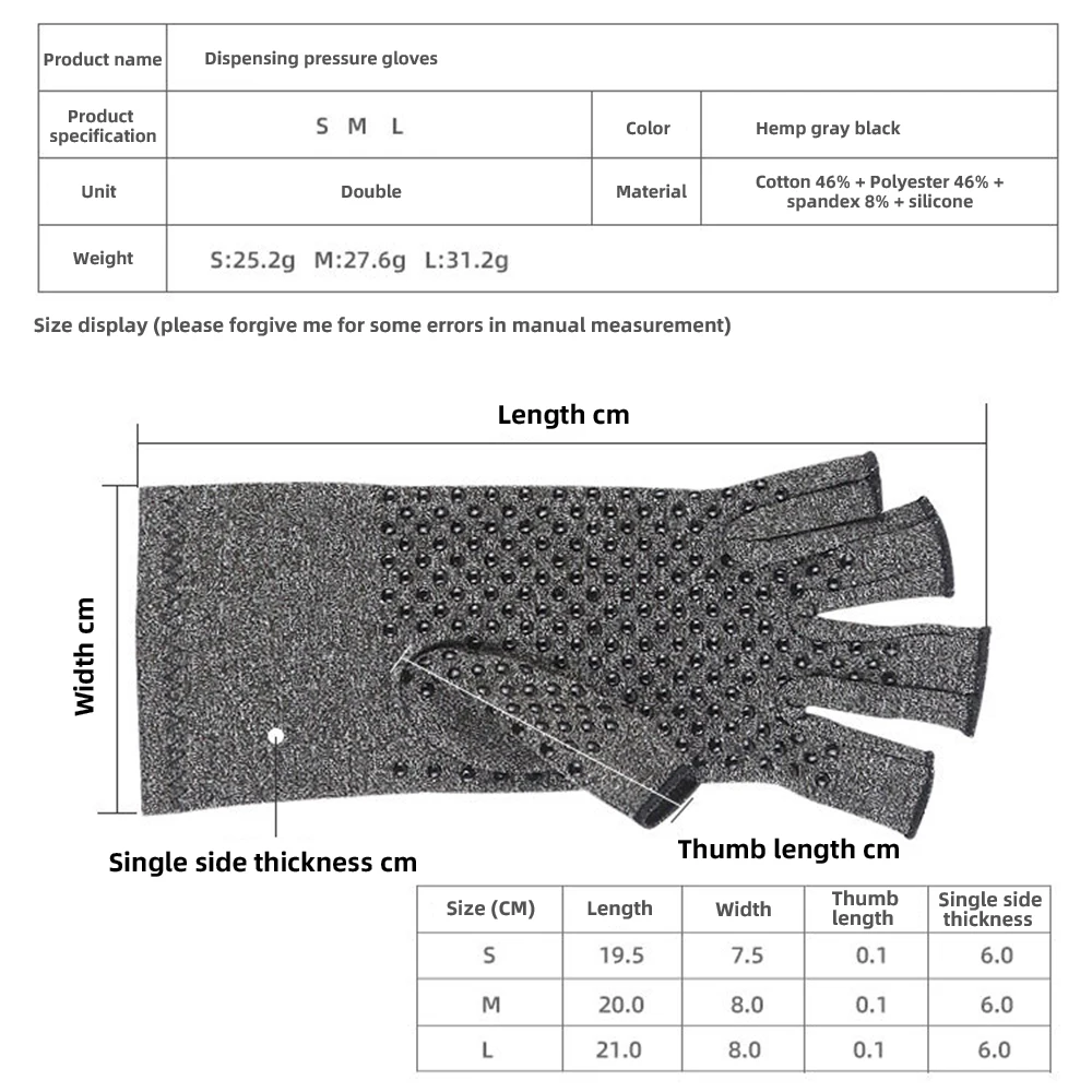 Wrist Brace Compression Gloves Wrist Support Wrist Support Band 1 Pair Compression Arthritis Gloves Wrist Support Joint Pain Relief Hand Brace Women Men Therapy Wristband Compression Gloves